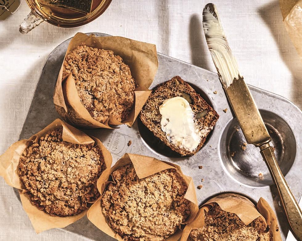 Vegan Banana Chocolate Walnut Muffins