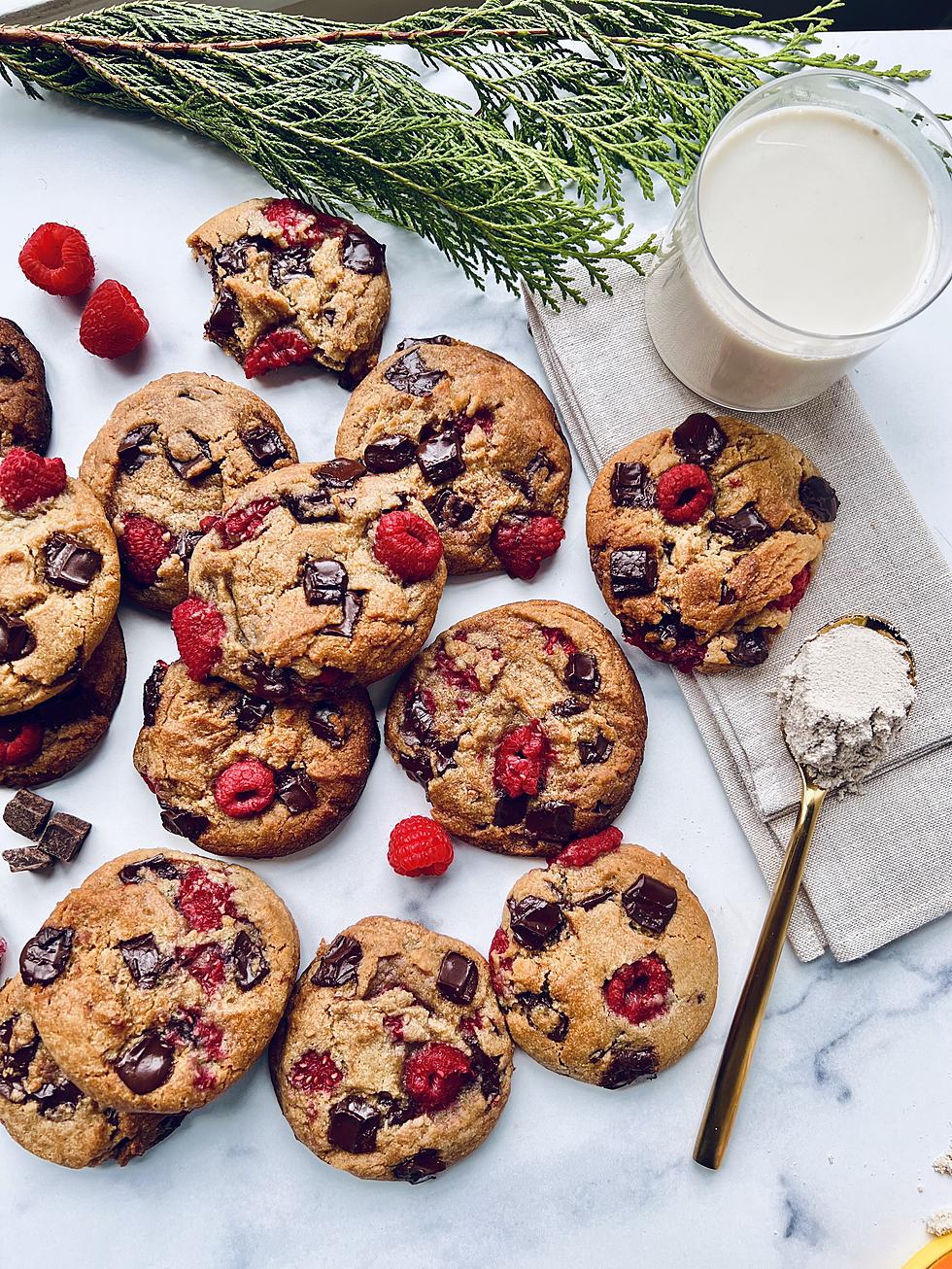 Chef Chloe Coscarelli’s Vegan Raspberry Chocolate Chunk Cookies