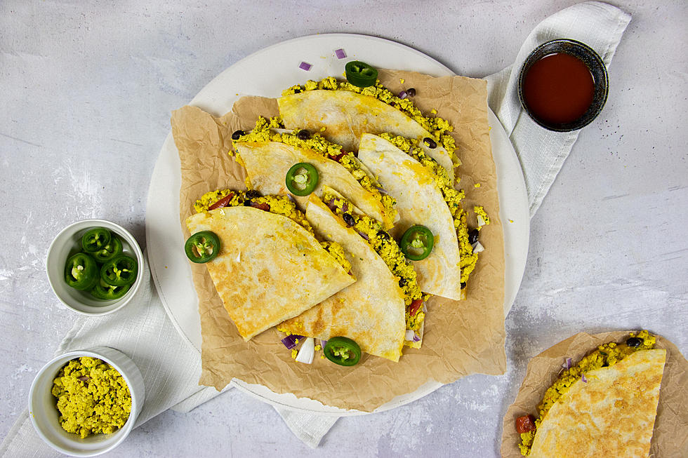 Dairy-Free Loaded Tofu Scramble Quesadilla