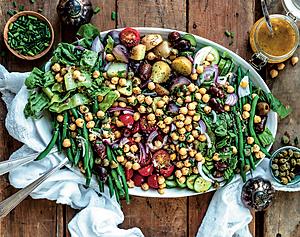 Chickpea Salad Niçoise with Dairy-Free Lemon Dijon Dressing