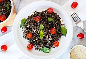Black Bean Pasta With Homemade Pesto Sauce