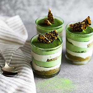 Matcha Tiramisu with Vegan Mascarpone and Vanilla Cream