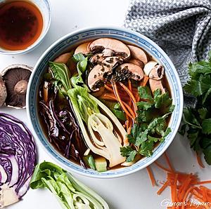 Miso Soup Filled with Fresh Vegetables
