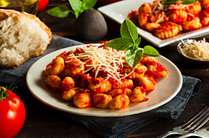 Creamy Roasted Garlic & Tomato Baked Gnocchi